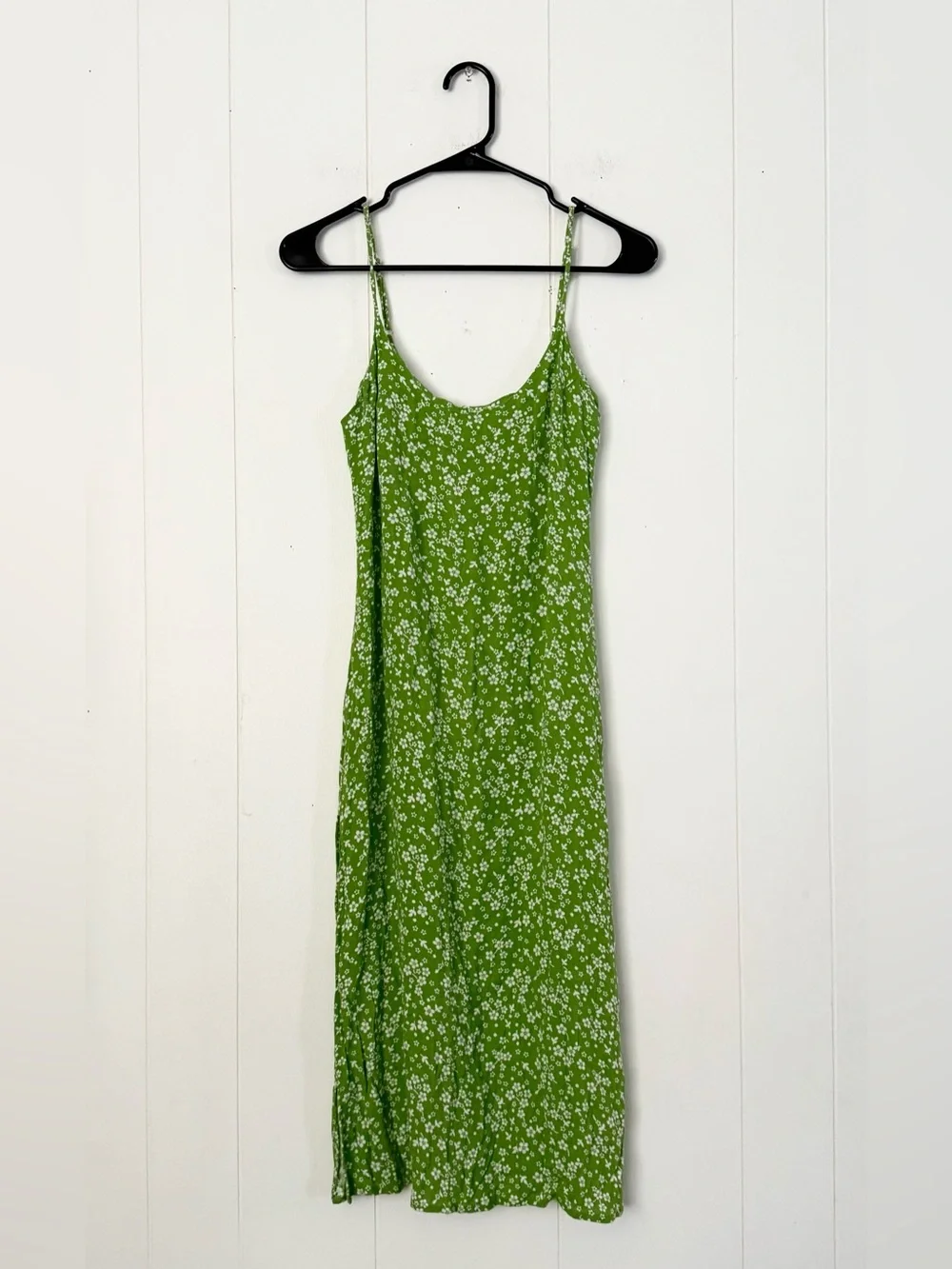 Reformation Crimini Midi Slip Dress Size 0 in Elle Light Green Sundress Casual